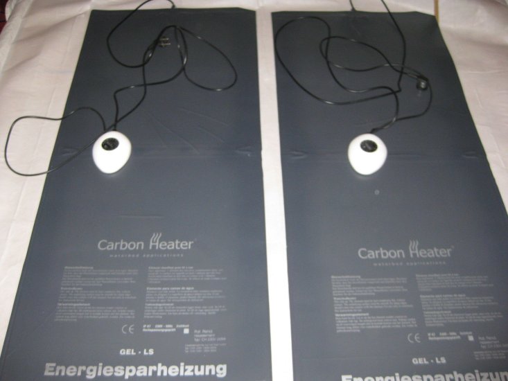2 x GEL Heizung Carbon Heater GEL - LS 265Watt "gebraucht" Bild zum Schlieen anclicken
